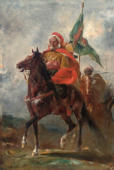 馬に乗ったオリエンタリストの首領、1863 作： Eugène Fromentin