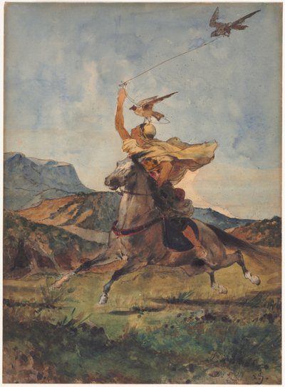 鷹匠。 作： Eugène Fromentin