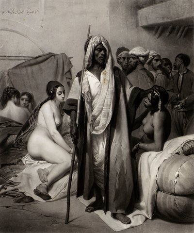 マーシャン・デスクラーヴ（奴隷商人）、1835年頃（メゾチント画） 作： Eugène Jazet