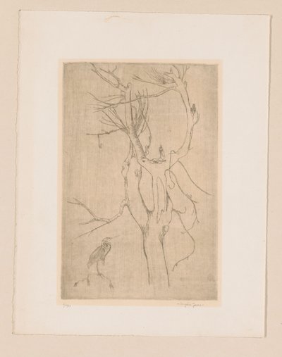 木と鷺 作： Eugène Joors (signed by artist)