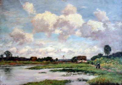 ノーマン・ランドスケープ（高い空のある風景） 作： Eugene Louis Boudin