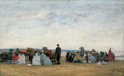 トゥルーヴィル近郊のビーチ 作： ユージン・ルイ・ブーダン