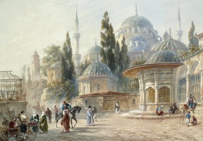 コンスタンティノープルのセザデ モスク 作： Eugène Napoleon Flandin