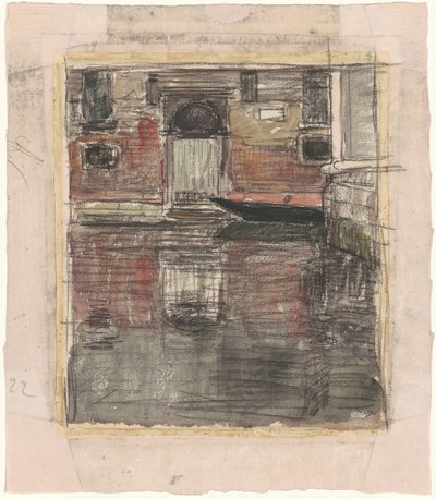 反射、ベネチア運河 作： Eugène Vail