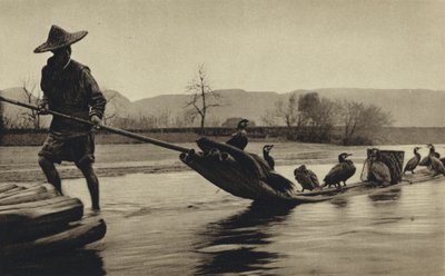中国、鵜飼の様子（モノクロ写真 作： European Photographer