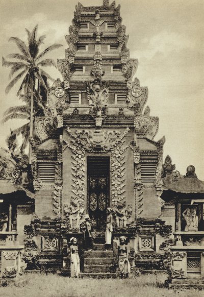 オランダ領、寺院、バリ（モノクロ写真 作： European Photographer