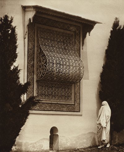 Sidi-Bou-Said、ハレムの窓（モノクロ写真 作： European Photographer