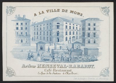 A La Ville De Mons, Arthur Henseval-Rabarot, Cafe Restaurant (carving) 作： European School