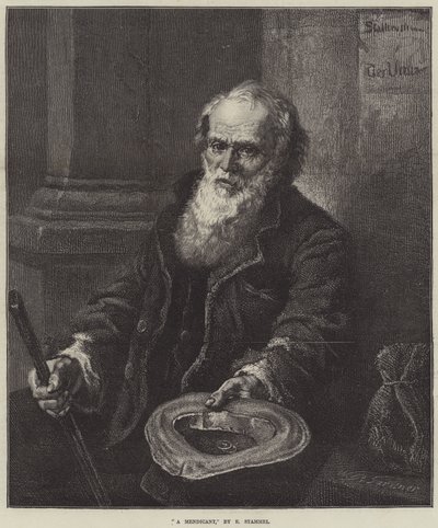 A Mendicant (carving) 作： European School