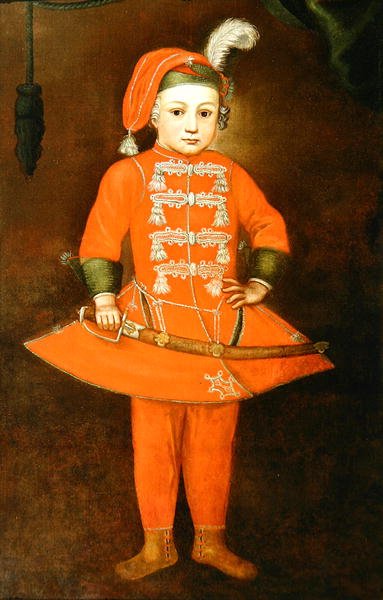 若い剣士」（油彩・キャンバス） 作： European School