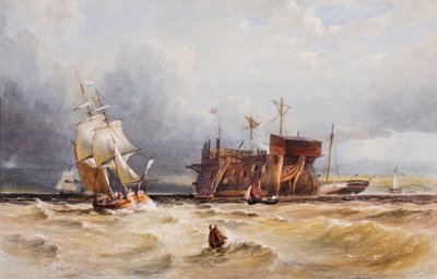 ハルク、1850年頃（紙とトイレとガッシュ） 作： European School
