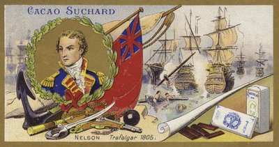 ネルソン提督とトラファルガーの戦い、1805年 作： European School