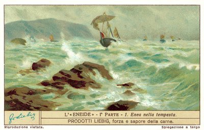 大嵐の中のアイネイアス艦隊（クロモリト 作： European School