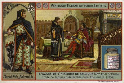 ゲントのジェイコブファンアルテベルデとイングランドのエドワード3世王の間の条約の合意、1339年 作： European School