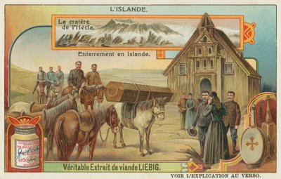 アイスランドの葬儀とヘクラ火山の火口 作： European School