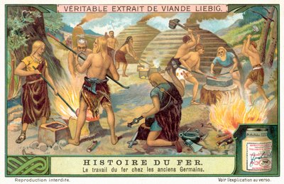 鉄の武器を作る古代ゲルマン民族（クロモリト 作： European School