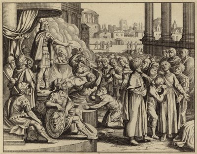 アンティオコスと 7 人の息子を持つ女性の殉教 (彫刻) 作： European School