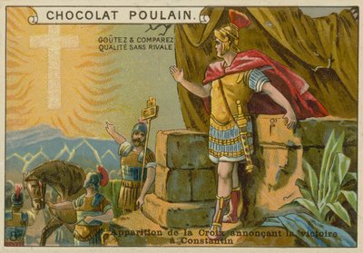 ミルビアン橋の戦いでコンスタンティヌスに勝利を発表した十字架の出現、312 作： European School