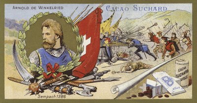 アーノルドフォンヴィンケリートとスイス、ゼンパハの戦い、1386 作： European School