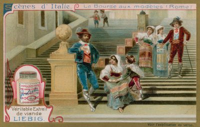 ローマのスペイン階段のアーティストモデル 作： European School