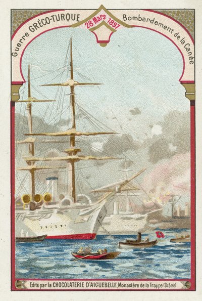 ハニア砲撃、クレタ島、グレコトルコ戦争、1897年3月28日 作： European School
