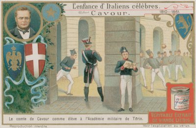 カブール伯爵、カミージョベンソはトリノの陸軍士官学校で学ぶ 作： European School