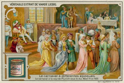 1500年代のミュンヘンのカーニバル 作： European School