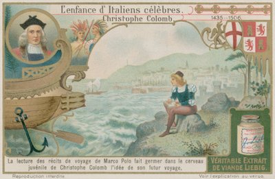 クリストファー・コロンバスがマルコ・ポロスの航海について読む 作： European School