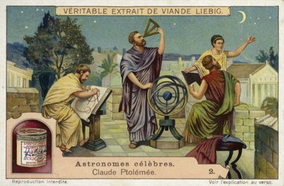 Claudius Ptolemy、グレコローマンの天文学者、数学者、地理学者 作： European School