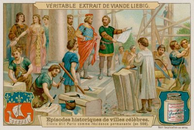 クロービスは508年に彼の首都としてパリを選びます 作： European School