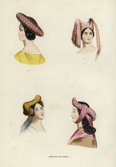 Coiffures De Femmes（カラーの彫刻 作： European School