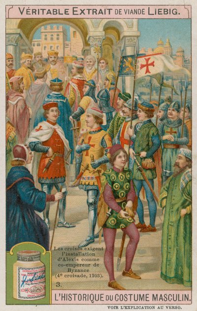 十字軍は1203年にビザンチウムの皇帝としてアレクシスの設置を要求する 作： European School