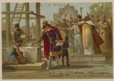 フランク王、ダゴベール1世、フランスのセントデニス大聖堂の建設を開始 作： European School