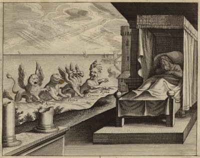 ダニエルの四匹の獣の夢（彫刻） 作： European School