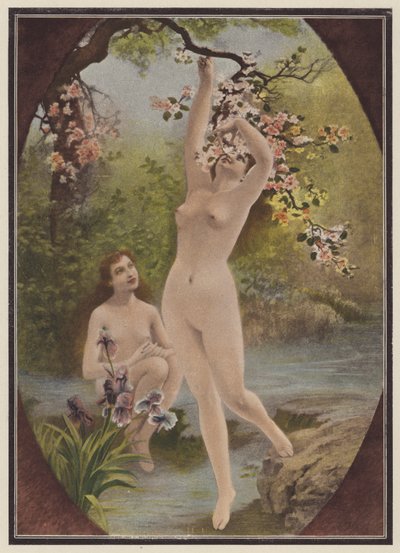 イブの娘、木の花を持つ女性 (色リソ) 作： European School