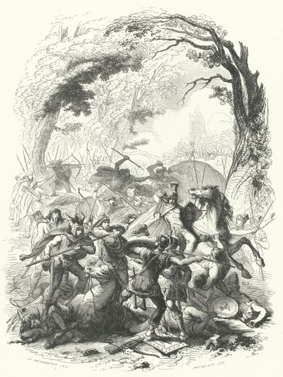 サビヌスとコッタ率いるローマ軍のガリア人による敗北（前54年）（彫刻 作： European School