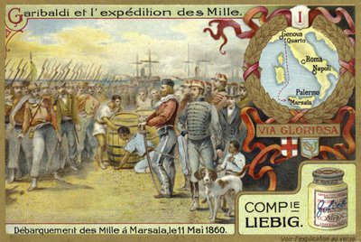 1860年5月11日、シチリア島マルサラの1000人の下船 作： European School