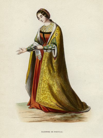 エレオノーレ・デ・ポルトゥガル(彩色画) 作： European School