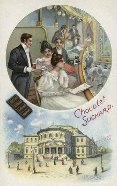 オペラや劇場でスチャードチョコレートを楽しむ 作： European School