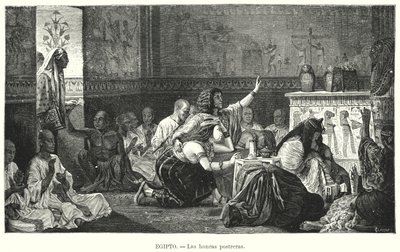 古代エジプトの葬儀（リトグラフ 作： European School