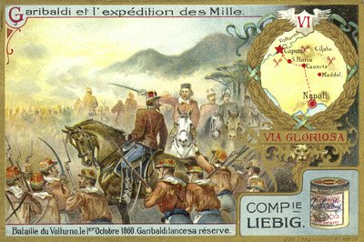ガリバルディは彼の準備、1860年10月1日、イタリア、ヴォルトゥルヌスの戦いをコミットします。 作： European School