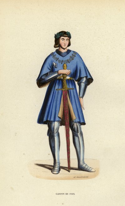 Gaston De Foix（カラー・エングレービング 作： European School