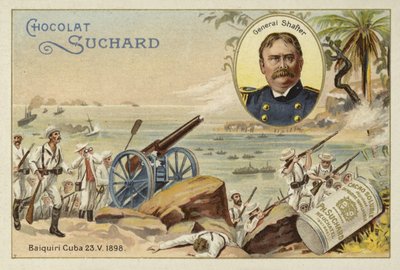 ウィリアムシャフター将軍とアメリカ軍、1898年5月23日、米英戦争、キューバのダイキリに上陸 作： European School
