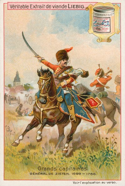 ジーテン将軍、リービッヒ・カード、20世紀初頭（クロモ） 作： European School