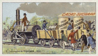 ジョージスティーブンソンズ機関車ロケット、1830年 作： European School