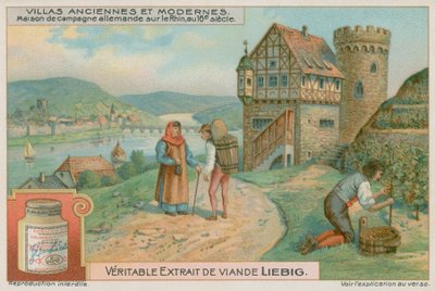 16世紀のライン川沿いのドイツの別荘 作： European School