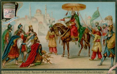 Haroun-al-RashidがCharlemagnesの大使を迎える 作： European School