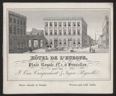 Hotel De L？Europe、Bruxelles、J Van Campenhout、Jagou Rignolle 作： European School