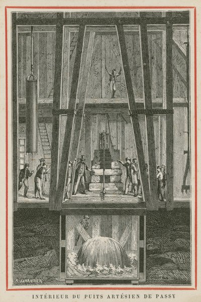 パリ、パッシーの掘り抜き井戸のインテリア 作： European School