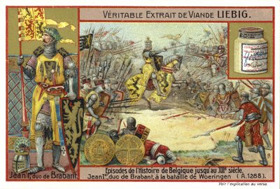 1288年のウーリンゲンの戦いでのブラバント公ジョン1世 作： European School